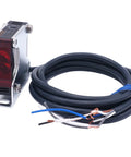 Indoor Wall Mounted Photoelectric Beam Sensor Switch with 30 Cm Detection Range, model E3JK-DS30M1, shown with wiring and mount.