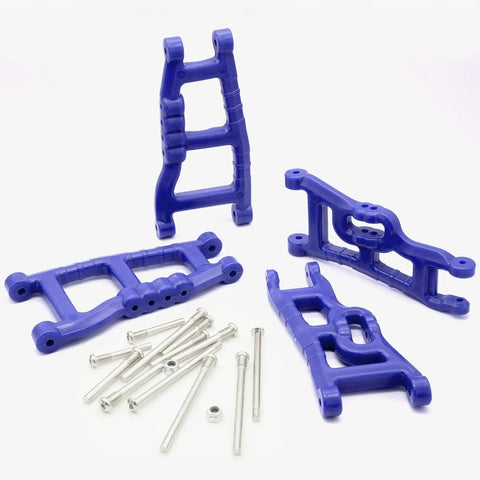 Traxxas Slash 2WD Front And Rear Suspension A Arms Blue 1/10 Scale F150 RC Replacement Pack with screws