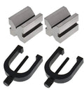 Heavy Duty Hardened Steel V Block With Clamp Set For Machinists Built Tough Pro Grade For Precise 0.0002 Inch 90 Degree Angles And Square Workpieces 1 5/8 By 1 1/4 By 1 1/4 Multi Use Gauge In Wooden Case, V blocks and clamps