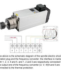 Beast Pro 9.0KW CNC Milling Spindle Motor With Square Air Cooled Design ER32 Chuck 18000 RPM with schematic diagram