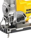 Close-up of DEWALT 18V Brushless Cordless Drill showing the keyless chuck and metal construction for the Heavy Duty 18V Brushless Cordless Drill And Impact Driver Combo Kit Featuring Three Speed All Metal Transmission Electronic Clutch Eleven Position Torque Control And Fast Bit Changes For Kickass Build Quality On Crushing Any Weekend Warrior Project.