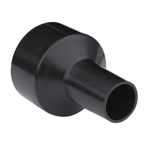 Upgrade Your Setup With This Five Piece Vacuum Hose Adapter Set, Black PP converter for improving suction in dust collection systems.