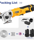 Heavy Duty Cordless Electric Scissors With Safety Switch For Cutting Cardboard Boxes with battery and charger included.