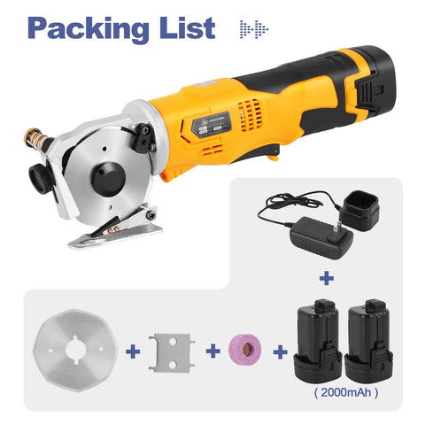 Heavy Duty Cordless Electric Scissors With Safety Switch For Cutting Cardboard Boxes with battery and charger included.