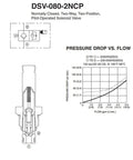 Diagram of Solenoid Cartridge Valve Normally Closed Two-Way Two-Position Pilot-Operated for Industrial Hydraulics DSV-080-2NCP-N