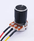 Three Pack 10K Ohm Linear Taper Rotary Potentiometers With Top Adjustment And XH2.54 Connector 3 Pin Knurled 6mm Shaft Black