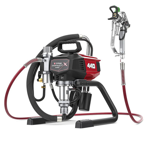 Heavy Duty Electric Airless Paint Sprayer With Skid Mount And Smart Flow Adjustment For Contractors Who Want A Slick Top Shelf Finish On Large Jobs Without Breaking A Sweat Daily, detailed view of the sprayer.