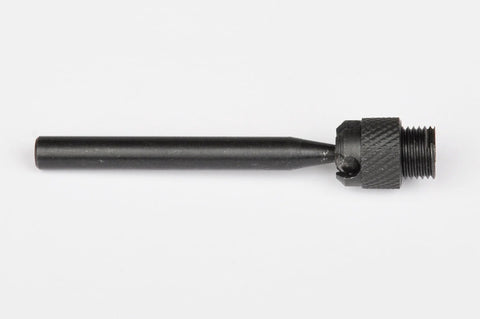 Fowler universal indicator holder with swivel, 0.25in shank, black metal, side view