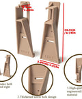 Drawer Guide Mounting Bracket Set for Left and Right Sides Replacement Rear Drawer Track Support with dimensions and features