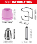Pro Grade Plasma Cutter Consumables Kit With Cutting Tips And Nozzles, 50 Piece Set, displayed with size information.