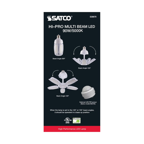Hi-Pro Multi-Beam LED Lamp With EX39 Base 60W Equivalent 5000K Daylight 140 lm/W Efficiency adjustable beam angles