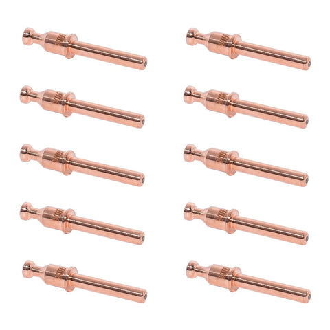 10 Electrodes 9-0096 and 10 Nozzle Tips 9-0094 40A for Cutmaster 42/12 SL40, high-precision copper electrodes in two rows