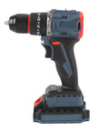 Rock Solid Brushless Cordless Drill With 1500 Rpm And 25 Torque Settings side view, showcasing the grip and bit settings.