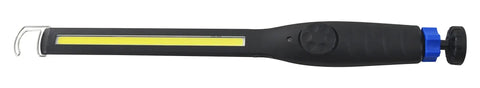 Rechargeable LED Slim Work Light 450 Lumen With XL Battery Magnetic Swivel Base Collapsible Hook side view