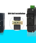 1.65 Inch Din Rail Mount Clip Snap In Universal Bracket For 35mm Din Rails Aluminum Alloy Relay Clip Heavy Duty Black Mounting Clip 10 Pack