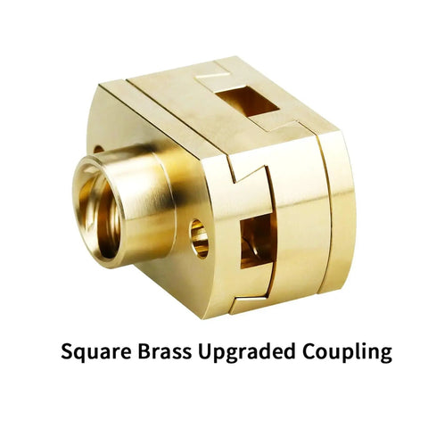 Square brass 3D printer coupling, 8mm shaft connector for Z axis, Smooth Upgrade For Your 3D Printer With These 2PC T8x8mm Oldham Couplings And Nuts For Ender3 Cr10 Z Axis Screws, Perfect Flexible Shaft Connector Parts That Make Installation Super Easy And Durable.