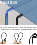 Flat Shielded Cat7 Ethernet Patch Cables 10Ft 6 Pack Dope Speeds For Ultra Fast Internet Modem Router LAN Computer Black
