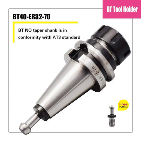 Four Pack BT40 ER32 100mm CNC Tool Holders Featuring Precision Pull Stud Heavy Duty Balanced Rig Dead Nuts Sub Point Zero Zero Three Runout Ready For Shop Floor