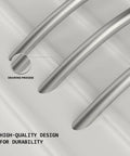 Close-up of 10 Pack 5 Inch Brushed Nickel Cabinet Pulls Arched Drawer Handles showing high-quality brushed nickel finish.