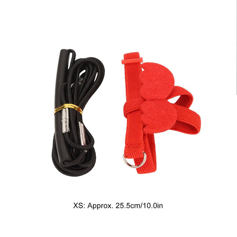 Lightweight Bird Harness Leash For Small To Medium Birds With Anti Bite Safety, Adjustable Flying Harness, Red, Comfortable Fit