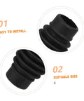 Heat Insulation Pad Rubber Sleeve For Espresso Steam Wand Burn Protection showing easy install and suitable size details
