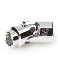 Quarter Inch Drive Universal Joint Socket With 6 Point Shallow Opening For Maximum Hex Fastener Contact And A Smooth 55 Degree Rotating Pivot Great For Tight Spaces And Tough Jobs, 1/4 in chrome socket