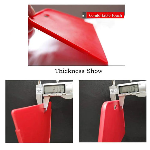 Pro Grade Wallpaper Smoothing Tool thickness display, demonstrating squeegee for Peel and Stick DIY Projects.