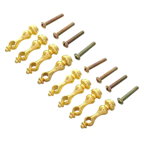 Sturdy Metal Spindles and Glass Railing Post Bolts Set for Cabinets and Furniture Projects Easy Install, 8-Piece Kit display