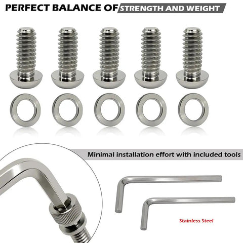 Premium Titanium Alloy Bolt Kit With Durable Primary Gasket And Clutch Primary Cover For Harley Davidson Touring Models featuring bolts and washers.