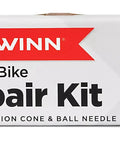 Deluxe Bike Tube Repair Kit With Tire Patches, Levers, Scuffer And Tools packaging with two levers and four patches visible