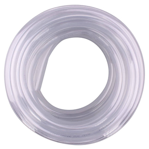 Coiled Clear PVC Tubing 1 Inch ID And 1 1/4 Inch OD 25 Feet Flexible Vinyl Hose For Food Grade Liquids And Semi Solids