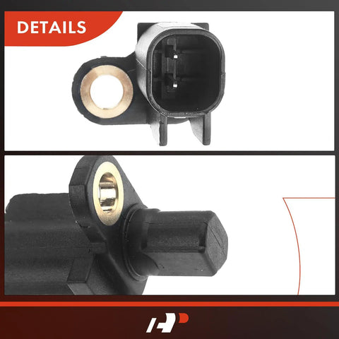 Pair Of Heavy Duty Rear Abs Wheel Speed Sensors For Ford Escape Focus Cmax Mazda 3 5 And Lincoln Mkc With Straight Plug And Play Swap And Built Tough Reliability For Zero Sweat Repairs, detailed view of sensor.