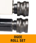 Ogee roll set for Manual Bead Roller For Metalworking, 7 Inch Throat, 22 Gauge Mild Steel, Six Pro Rolls