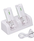 Dual Remote Charger Dock With Built In 2800mAh Batteries For Game Consoles And Smart TVs 4 In 1 Remote Charging Station