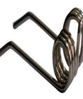 Close-up of a single tine from the Replacement Dethatcher Scarifier Tines Set Of 18 For 27022 Lawn Care Tool Black, showing metal coils.
