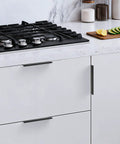 Matte Black Cabinet Pulls 5 Inch Finger Edge 128mm Center to Center 30 Pack for Kitchen Cabinets and Dresser Drawers