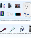 Type G Travel Plug Adapter With 2 USB Ports And 1 AC Outlet for electronic devices and appliances usage guidelines