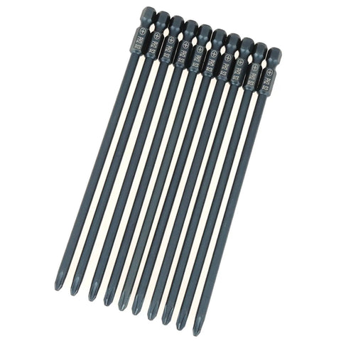 Premium S2 Steel Screwdriver Bits Set With Magnetic Tips, Heavy Duty Impact Resistance, Professional PH2 Cross Head Bit Kit For Electric Drills And DIY Projects That Are A Total Game Changer. 10-pack PH2 S2 steel screwdriver bits