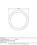 Grade 5 Titanium Dowel Pins 10 Pack 1/8 By 3/8 Inch Polished Alloy Fasteners blueprint top view with dimensions.