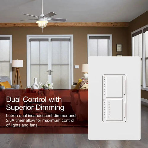 Single Pole Digital Dimmer And Timer Switch For Incandescent And Halogen Bulbs 300 Watt In Wall Dimmer In living room setting