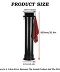 Smooth Commercial Espresso Knock Box With Detachable Vertical Grounds Catcher Bundle Includes Twenty Five Trash Liners Plus Wipe Rag For Truly Dead Simple Cleanup product dimensions with towel hanging