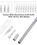 Go To Craft Knife Kit With Self Healing Cutting Mat And 30 SK-5 Blades For Sharp Precision In Art, Crafting, Scrapbooking