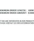 Text displaying minimum order details for Personalized Conveyor Belt With Straight Warp Design Flame Retardant Heat Resistant And Oil Resistant.