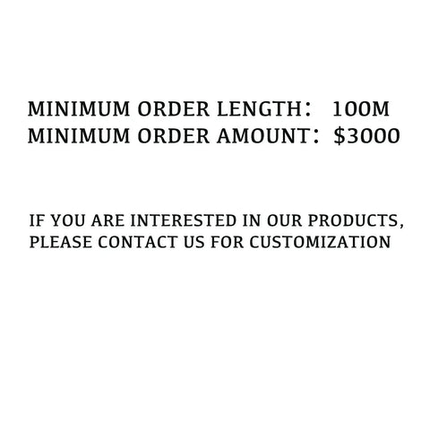Text displaying minimum order details for Personalized Conveyor Belt With Straight Warp Design Flame Retardant Heat Resistant And Oil Resistant.