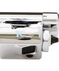AutoFlush Touchless Toilet Flusher With Sidemount Chrome Retrofit Kit, sensor view, for restrooms in restaurants, hotels, offices, schools