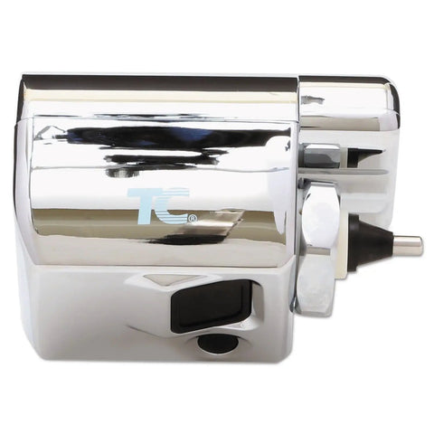 AutoFlush Touchless Toilet Flusher With Sidemount Chrome Retrofit Kit, sensor view, for restrooms in restaurants, hotels, offices, schools