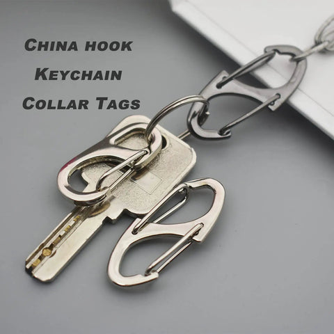 Mini Carabiner Clips 1.6 Inch Metal Double Sided Spring Gate Snap Hooks Keychain Clasps 10 Pack Black Built Tough Lightweight