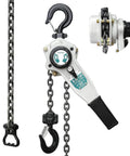 Lever Chain Hoist 1750 Lb 10 Ft Come Along Ratchet Hoist Alloy Steel G80 Chain With 2 Hooks, front view