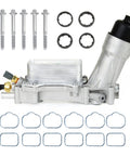 Heavy Duty Aluminum Oil Cooler And Oil Filter Housing Kit With Gaskets And Sensors For 2011 2016 Chrysler 200 300 Charger Challenger
