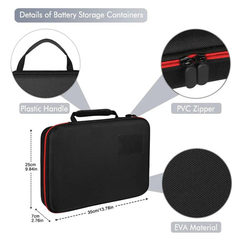 Battery Storage Case With Built In Tester Waterproof Battery Organizer Holds 199 Plus Batteries Including AA AAA C D 9V And Button Cells Garage Organization Solution For Home Batteries Not Included
